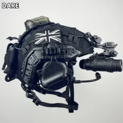 Equipo táctico para casco con protección y camuflaje ripstop verde