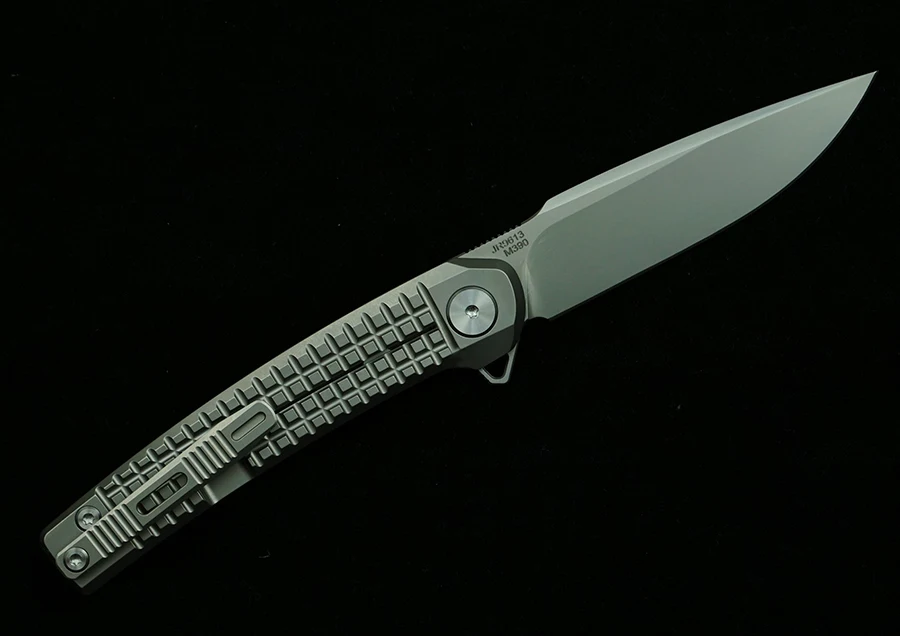 LEMIFSHE JR9613 Cuchillo plegable táctico M390 titanio - imagen 5