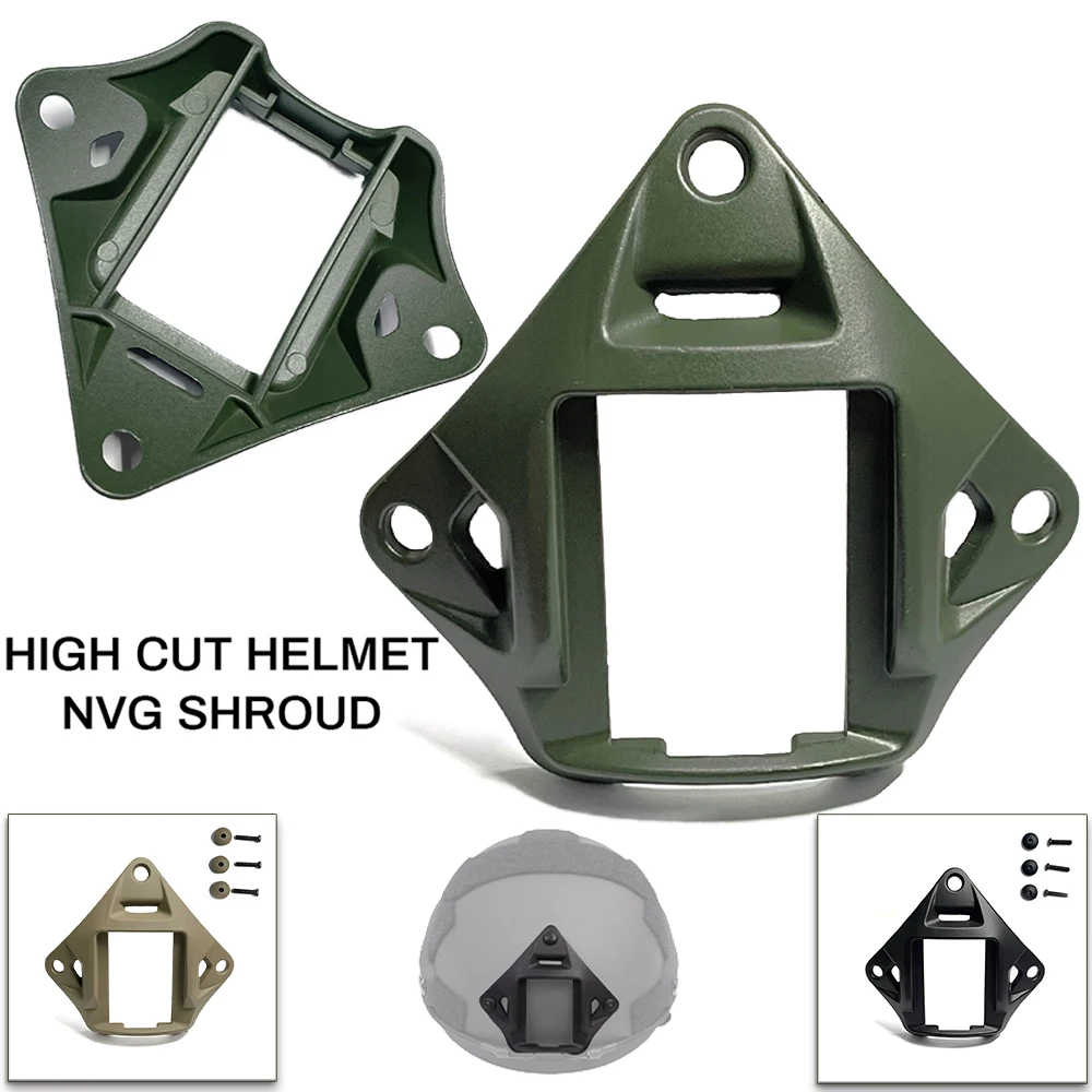Cubierta de montaje NVG para casco táctico 3 orificios y base cámara aluminio