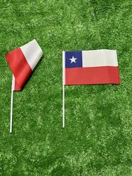 Banderín Chile ondulado a mano – Decorativo coleccionista bandera país