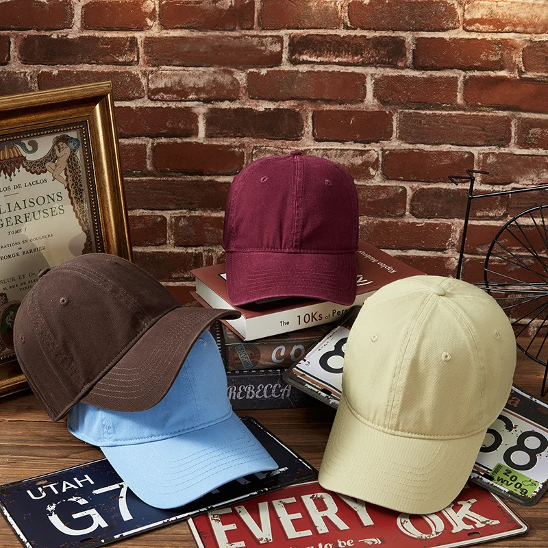 Gorra de béisbol algodón lavado visera precurvada estilo camionero - imagen 2
