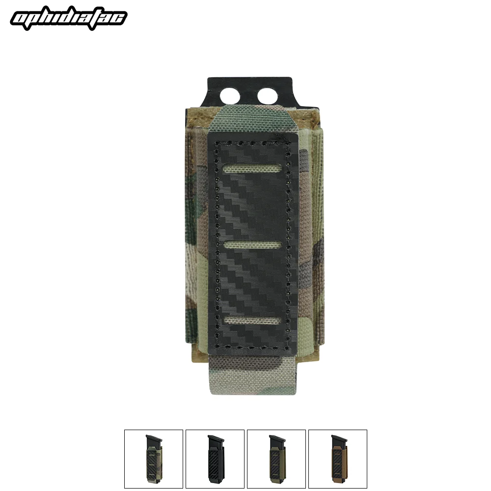 OphidianTac – Funda de pistola MOLLE para revista 9mm – Fibra de carbono