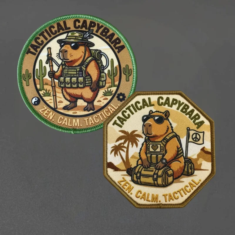 Parche táctico gancho y bucle Capybara Explorer para mochila - imagen 3
