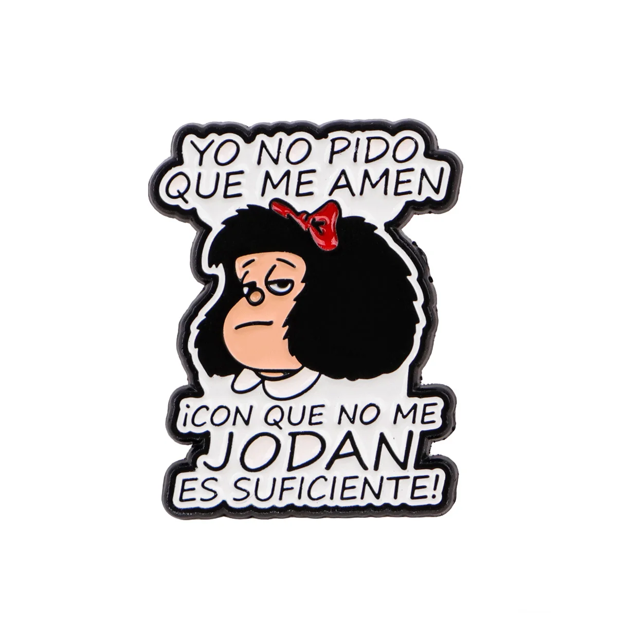Broche esmalte frase divertida – Pin decorativo ropa y sombreros mujer - imagen 2