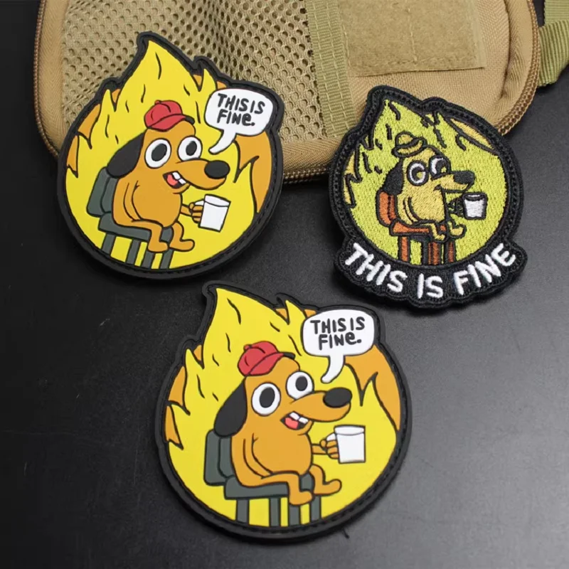 Parche táctico velcro perro meme para mochila o chaqueta - imagen 4