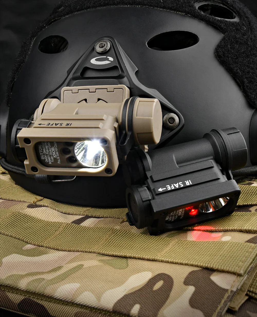 Detalle del frontal con modos de luz