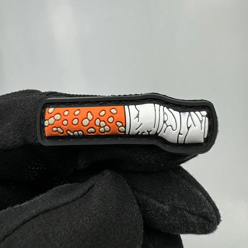 Parche táctico PVC gancho y bucle luminoso cigarrillo para mochila - imagen 2