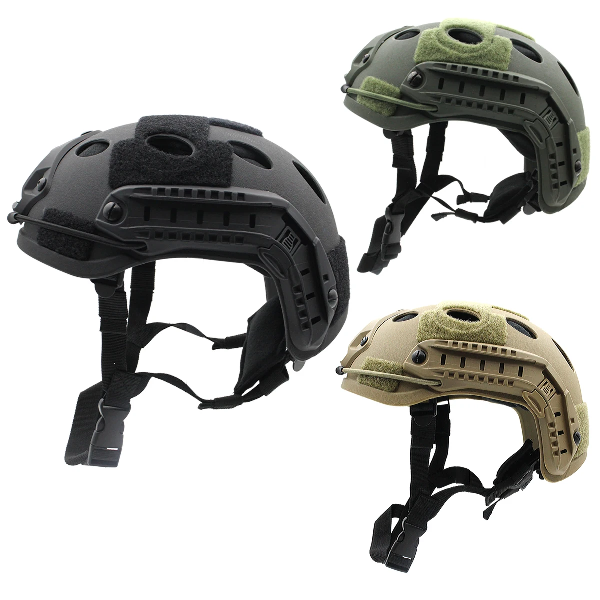 Vista frontal del casco JOAXOR mostrando los rieles laterales y ajuste