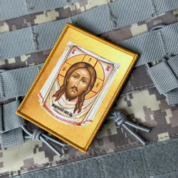 Parche táctico ortodoxo Jesús con gancho y bucle para ropa