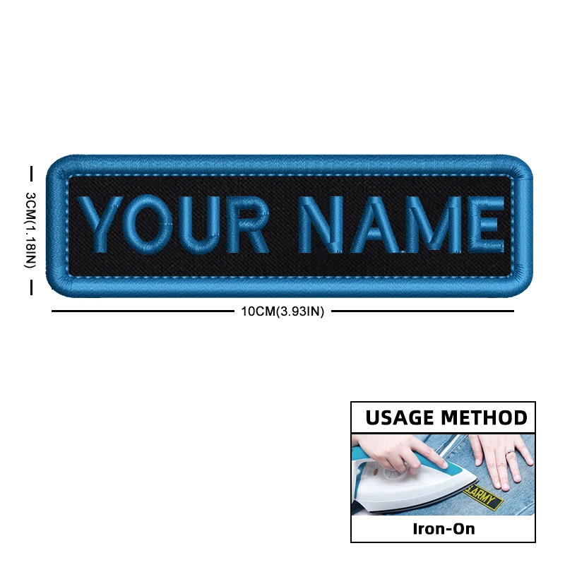 Parche táctico bordado con nombre personalizado, gancho o hierro - imagen 5
