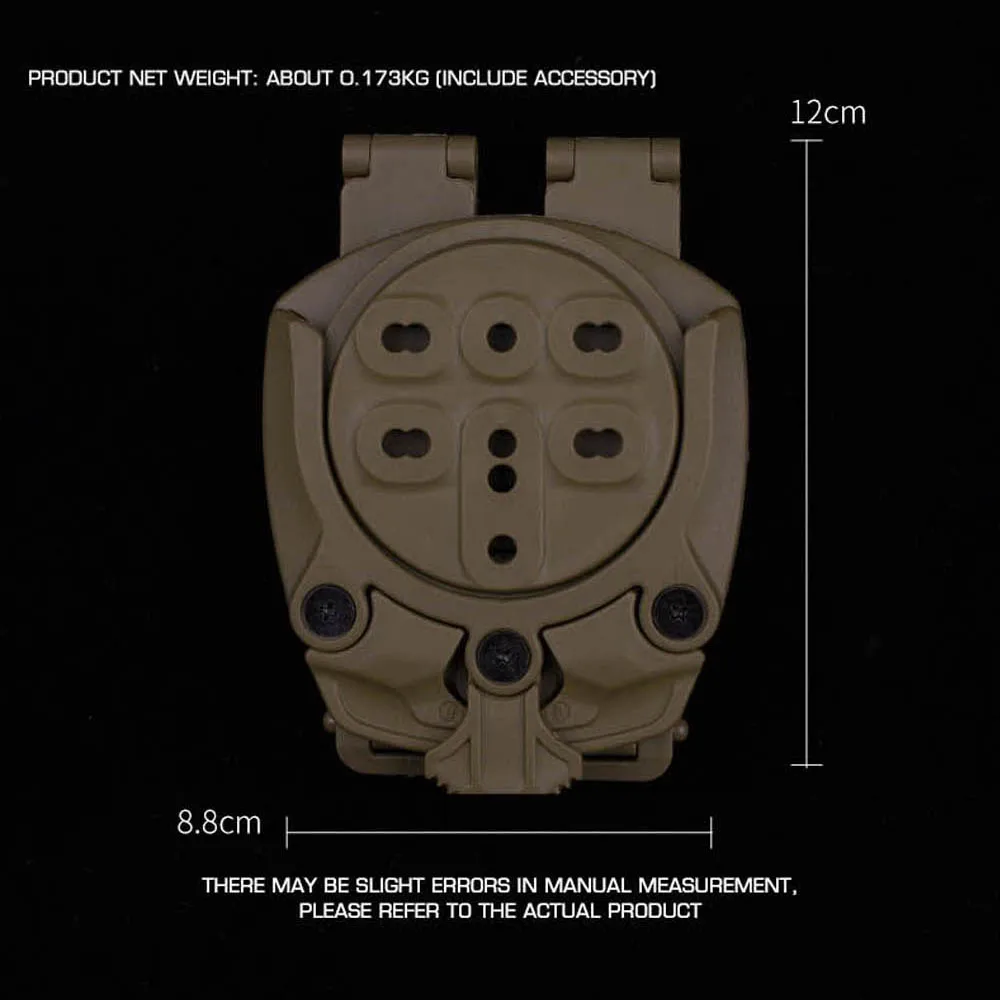Tek-Mount adaptador holster MOLLE 360º giratorio conexión rápida
