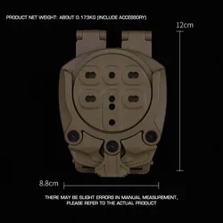 Tek-Mount adaptador holster MOLLE 360º giratorio conexión rápida