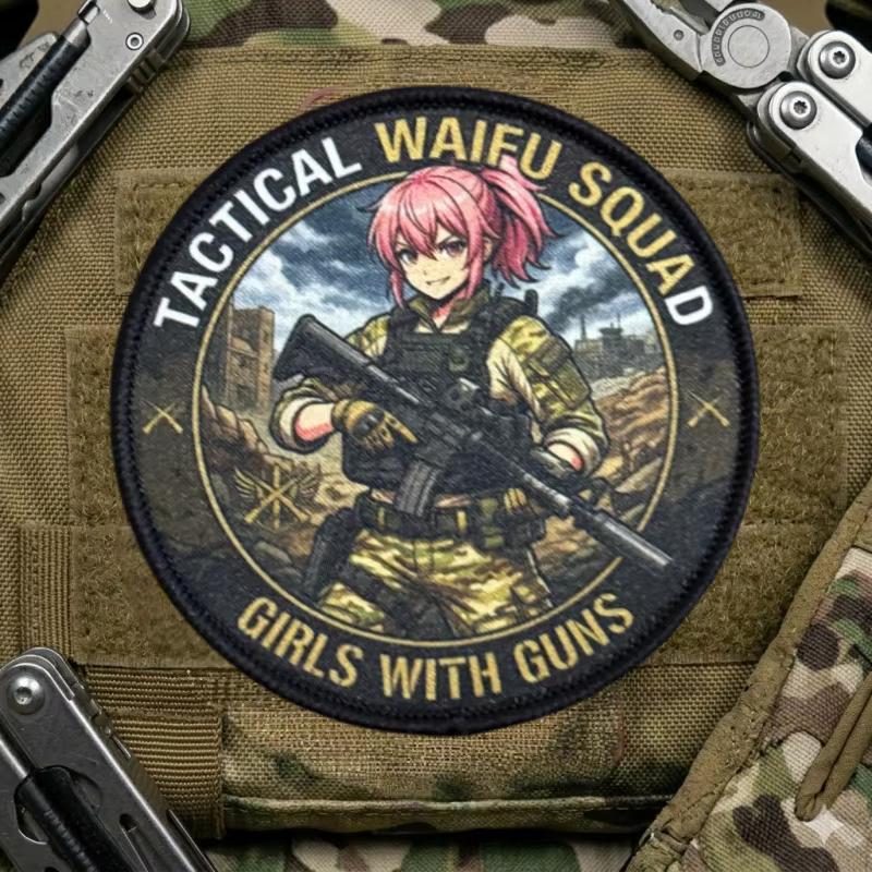 Parche táctico con velcro gancho y bucle estampado anime escuadra - imagen 3