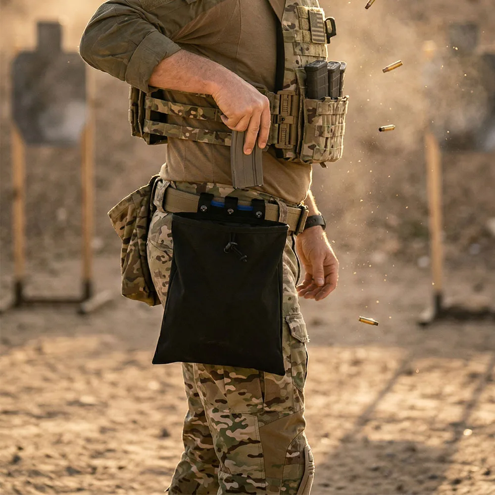 Bolsa táctica MOLLE impermeable con cordón para cargadores EDC - imagen 4
