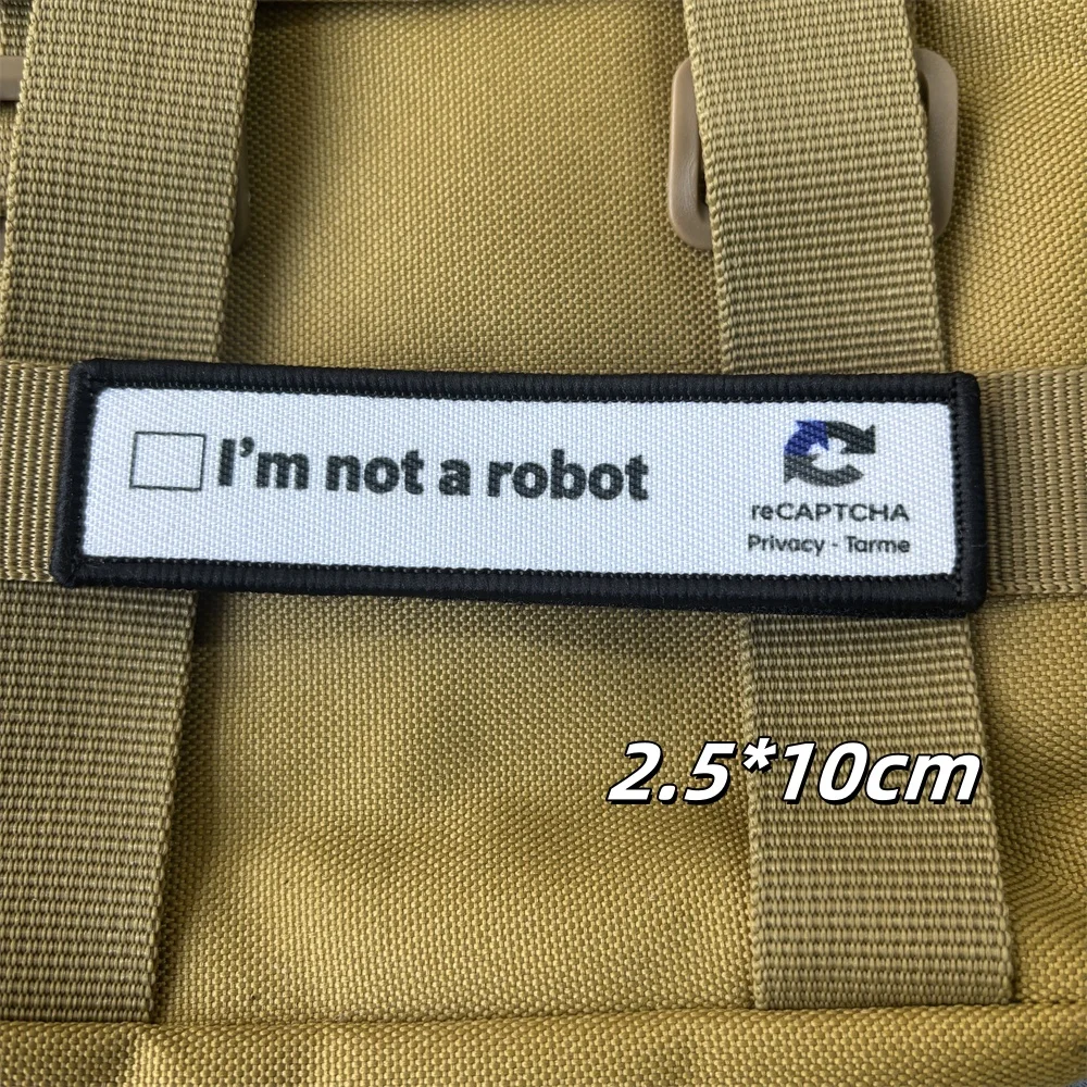 Parche táctico I'm Not A Robot – Insignia moral velcro para mochila - imagen 2