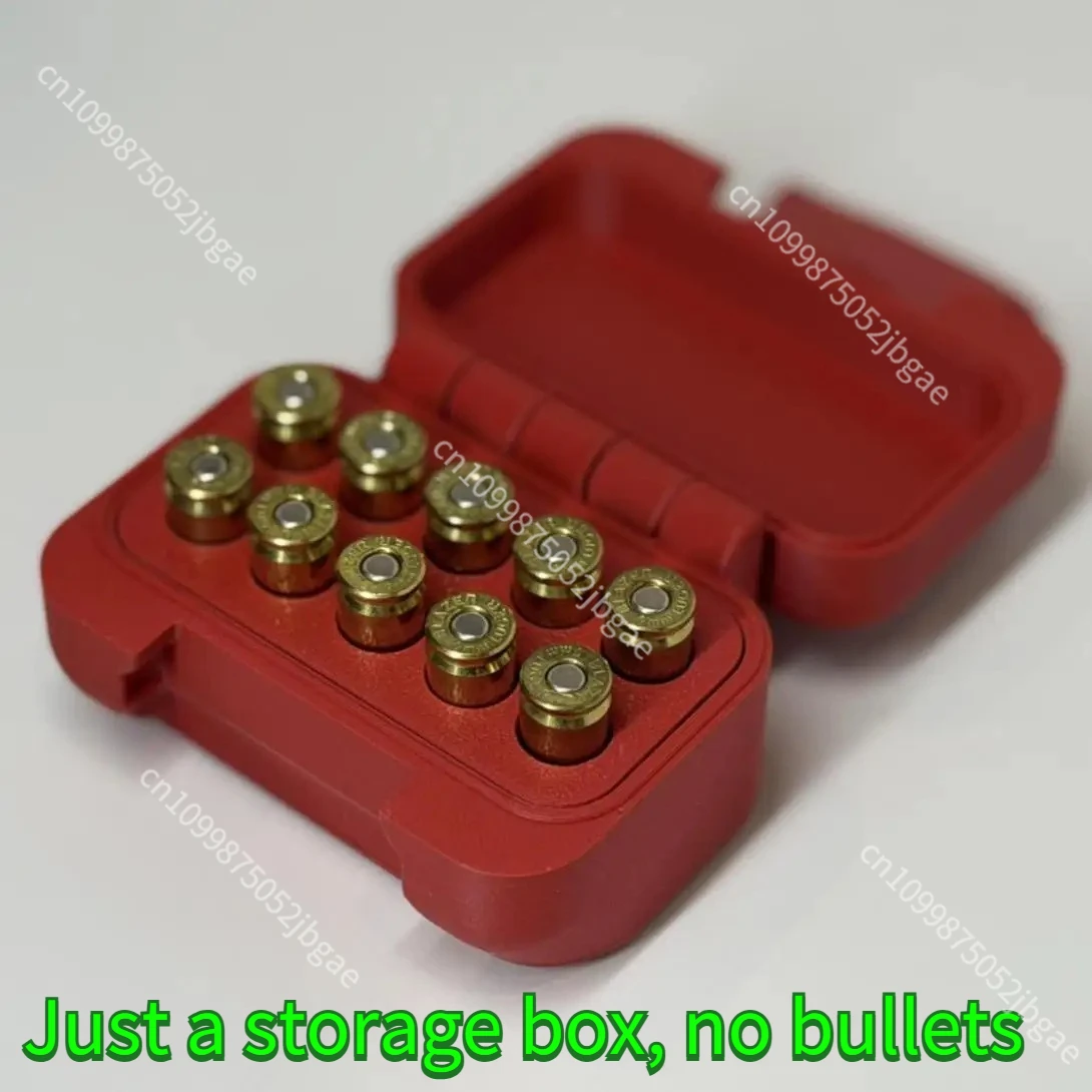 Caja almacenamiento munición 9mm bolsillo rojo impresa 3D portátil