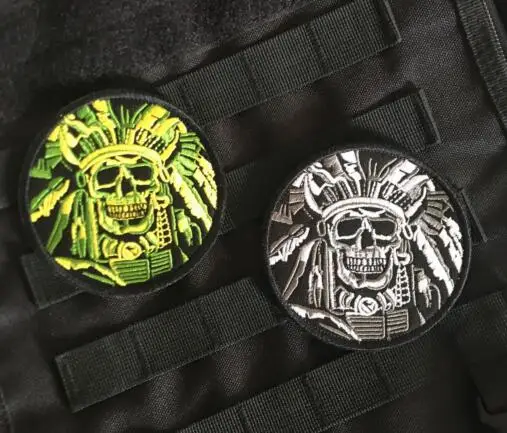 Parche bordado táctico calavera militar F-16 BOPE SAS para MOLLE - imagen 5