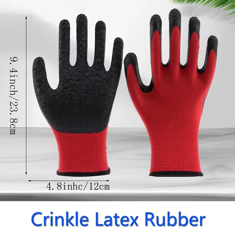 Guantes de látex antideslizantes recubiertos de palma para trabajo - imagen 5