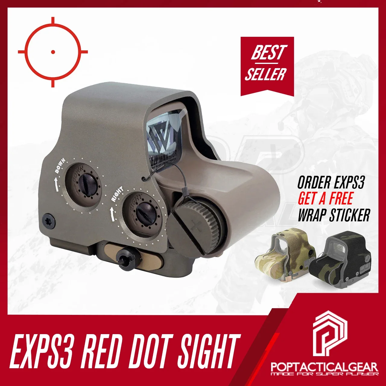 Holy Warrior S1 EXPS3 mira punto rojo NV para rifle con óptica táctica