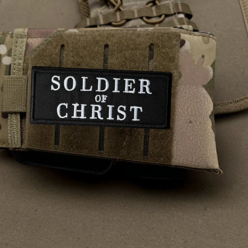 Parche MOLLE bordado 3D táctico - Escrituras cristianas para chaleco - imagen 4