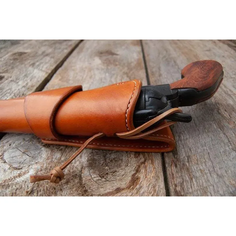 Funda táctica cuero PU pistola occidental revólver accesorio - imagen 3