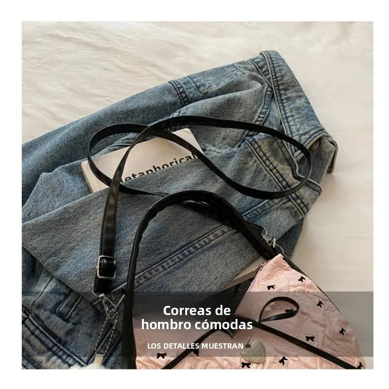 Bolso bandolera mujer estilo coreano con lazo, diseño exclusivo - imagen 2