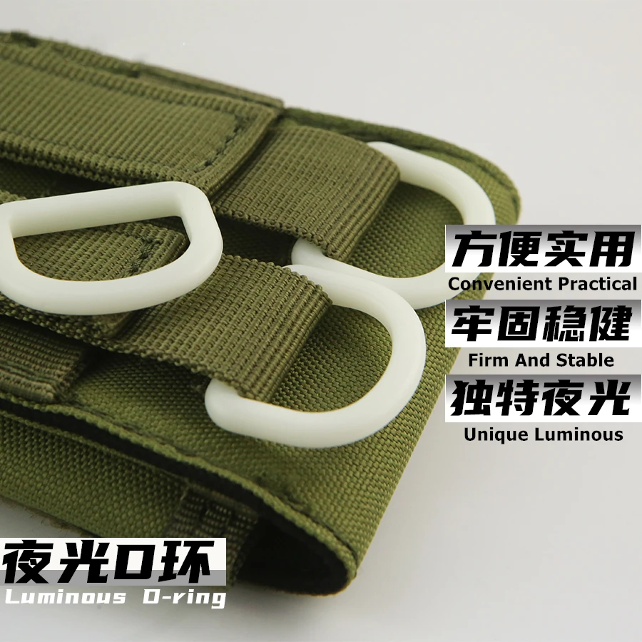 Hebilla D luminosa POM – Hebilla táctica para mochila - imagen 2