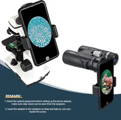 Adaptador móvil universal con clip para telescopio y binoculares