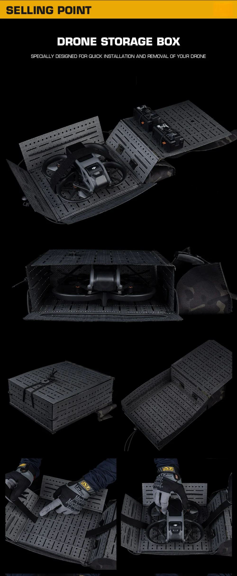 Vista de la caja de almacenamiento compacta