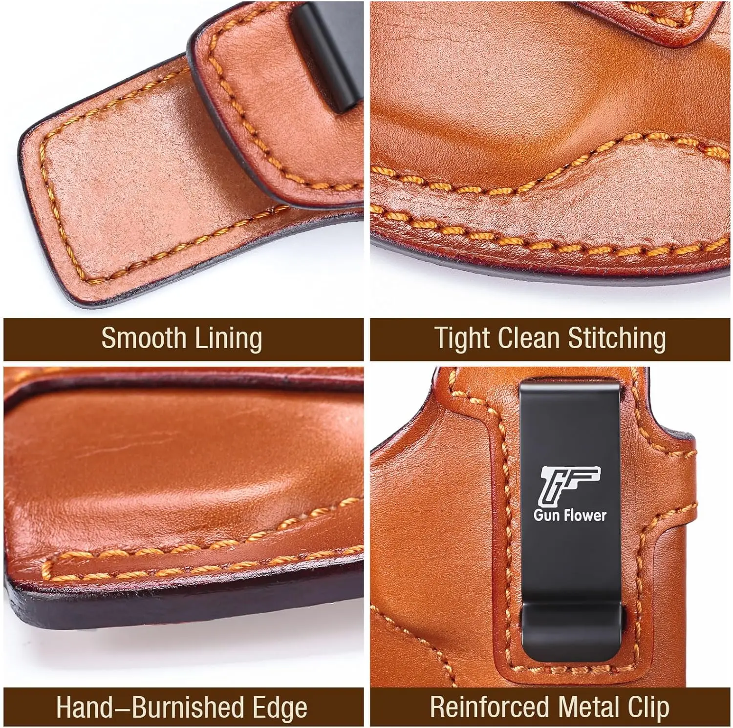 Funda SIG P365 IWB de cuero corte óptico para diestro - imagen 4