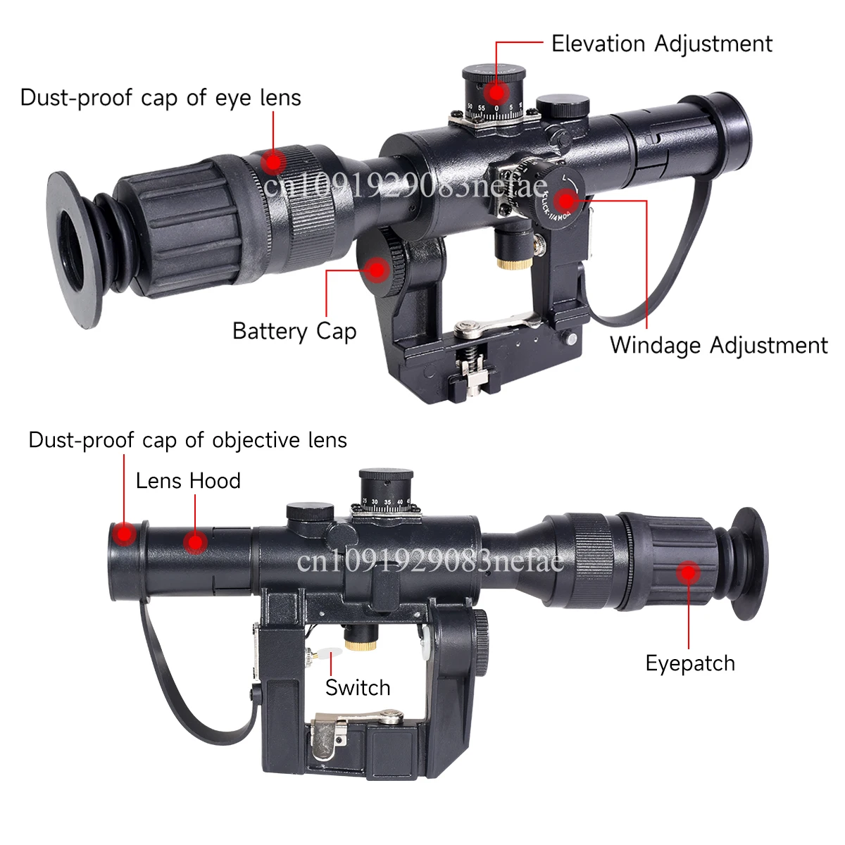 PSO-1 mira telescópica de rifle francotirador puntos rojos - imagen 5