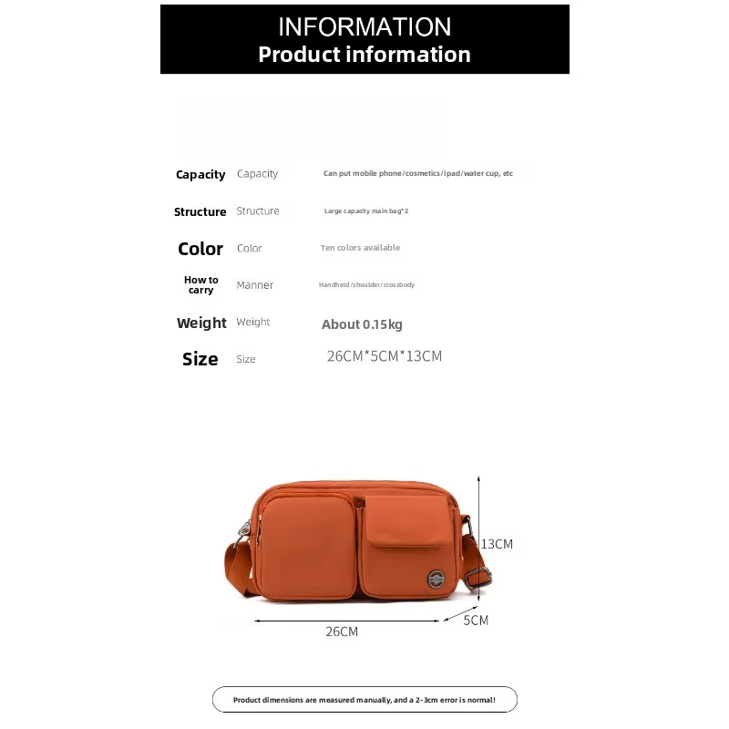 Diseño rectangular con compartimentos para organizar