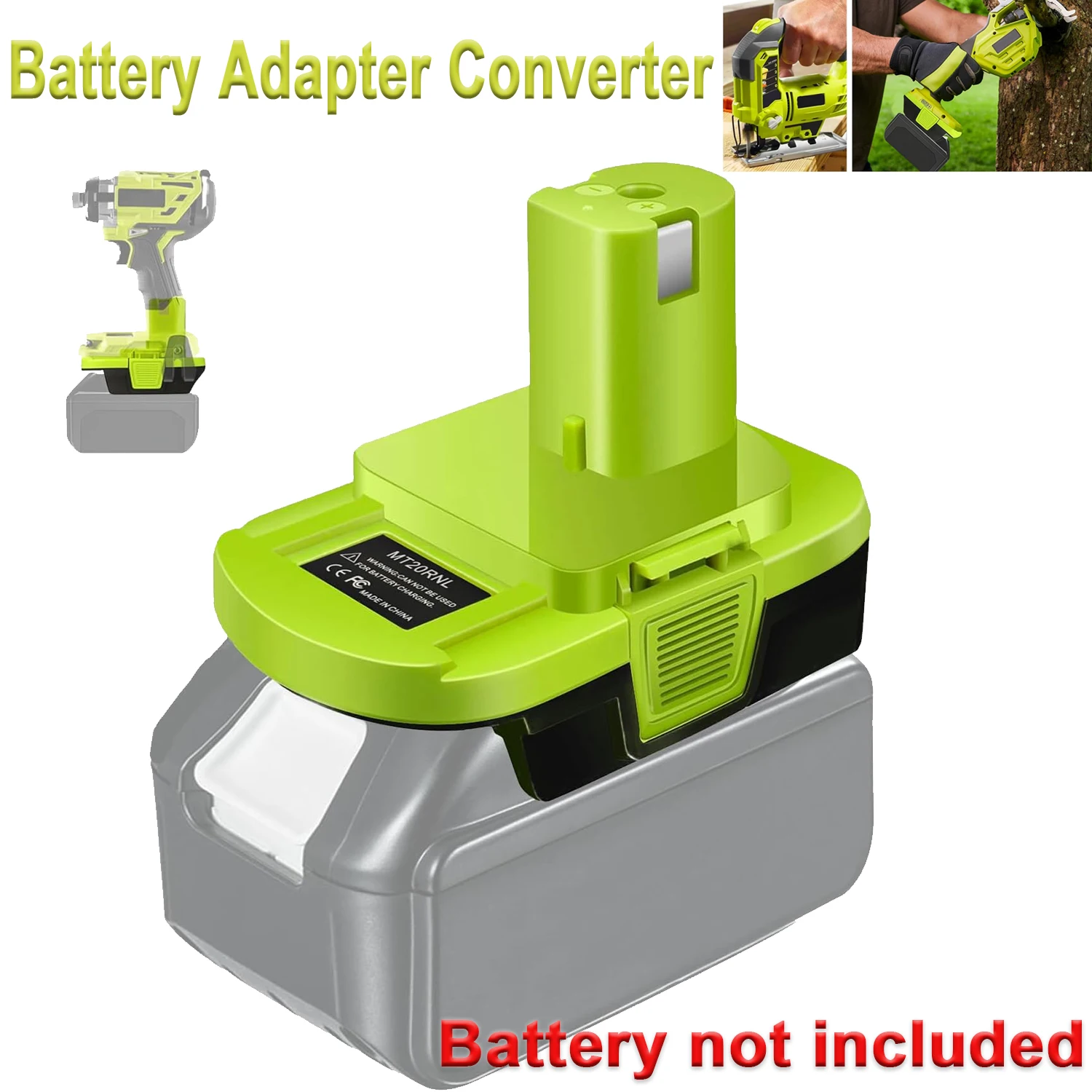Adaptador de batería Makita a herramientas Ryobi Li-ion compatible