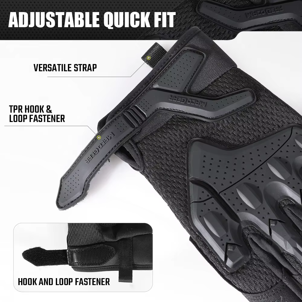 Guantes tácticos antideslizantes con pantalla táctil negro outdoor - imagen 4