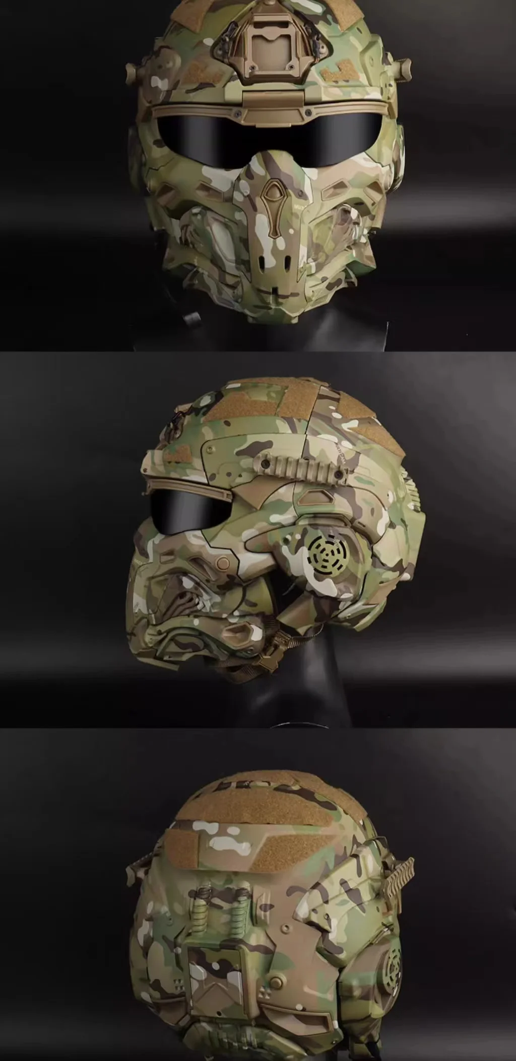 Protector de casco en color gris