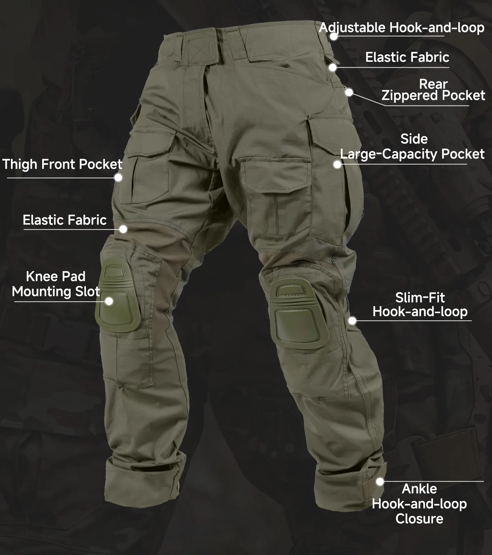 Pantalones deportivos tácticos para senderismo y caza