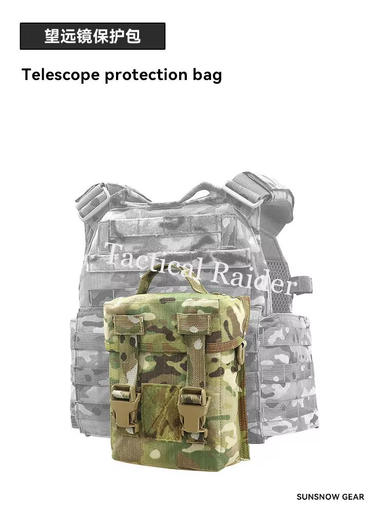 Vista general del estuche protector acolchado para óptica