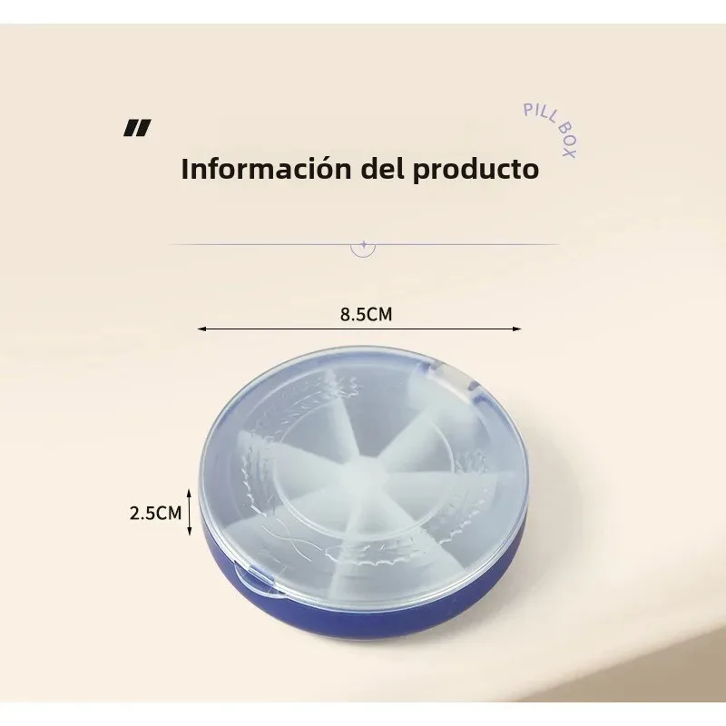 Pastillero semanal giratorio transparente con compartimentos - imagen 2