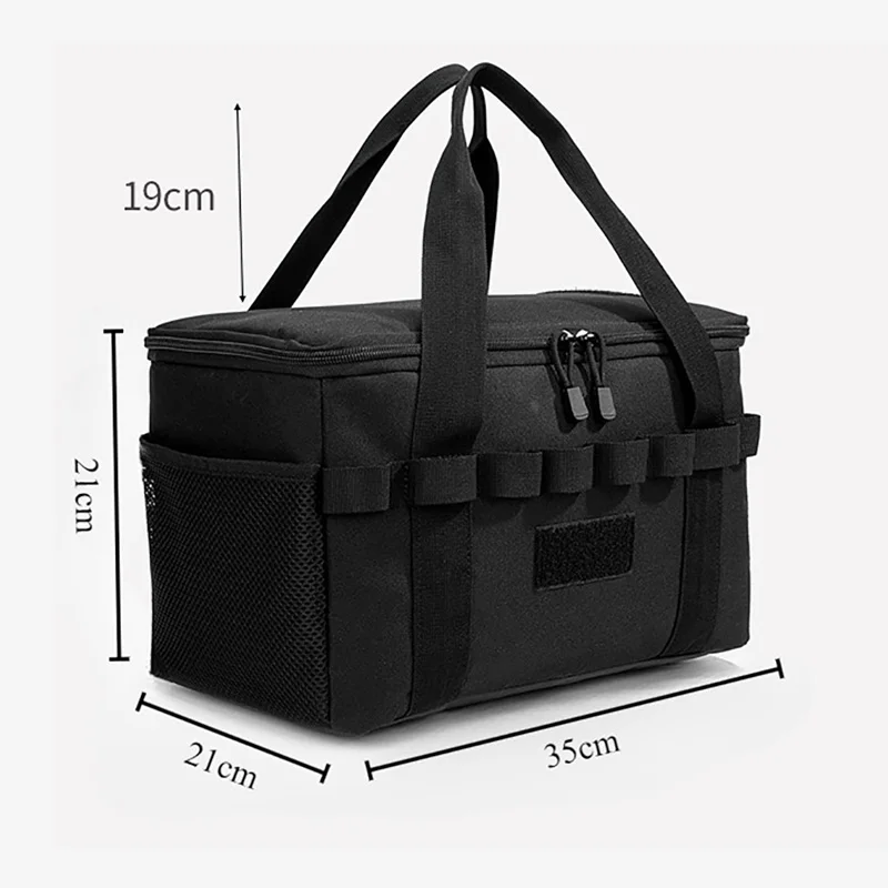 Bolsa táctica organizador multifuncional con compartimentos, negro - imagen 4