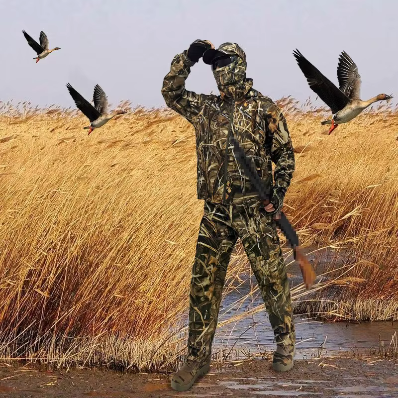 Jeskinman Chaqueta con capucha y pantalon impermeable camuflaje bionico - imagen 5