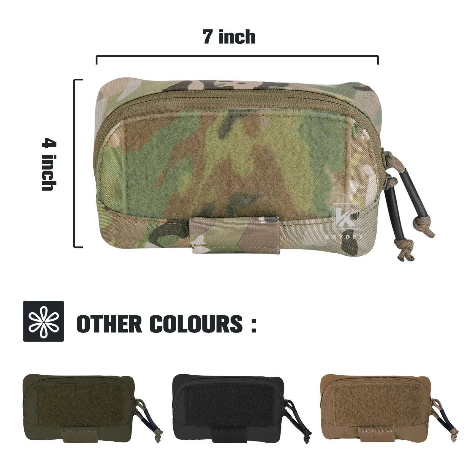 Bolsa táctica KRYDEX MOLLE con panel administrativo y organizador - imagen 5