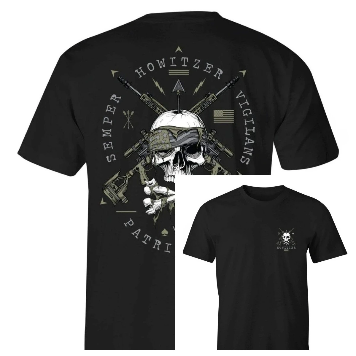 Snipers Lair Camiseta táctica estilo Howitzer algodón puro hombre - imagen 4