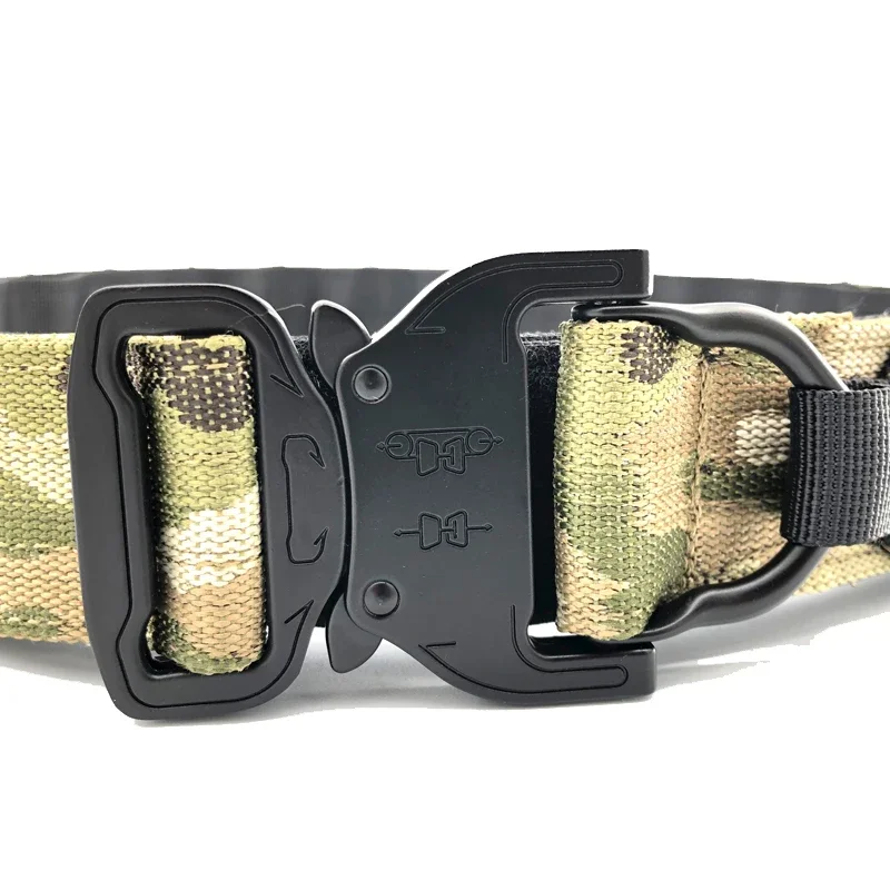 Cinturón táctico MOLLE Multicam Airsoft doble capa para batalla - imagen 5
