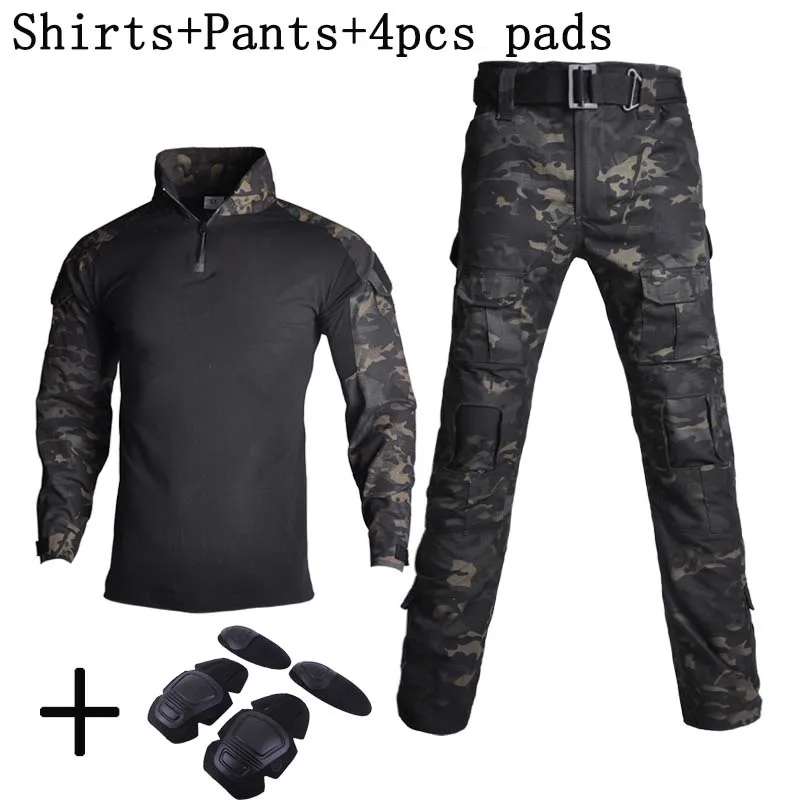 Ropa táctica militar camuflaje con protectores codos y rodillas - imagen 2