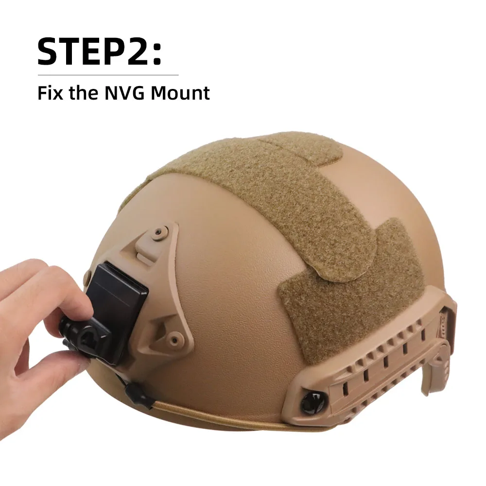 Soporte táctico para montaje en casco NVG
