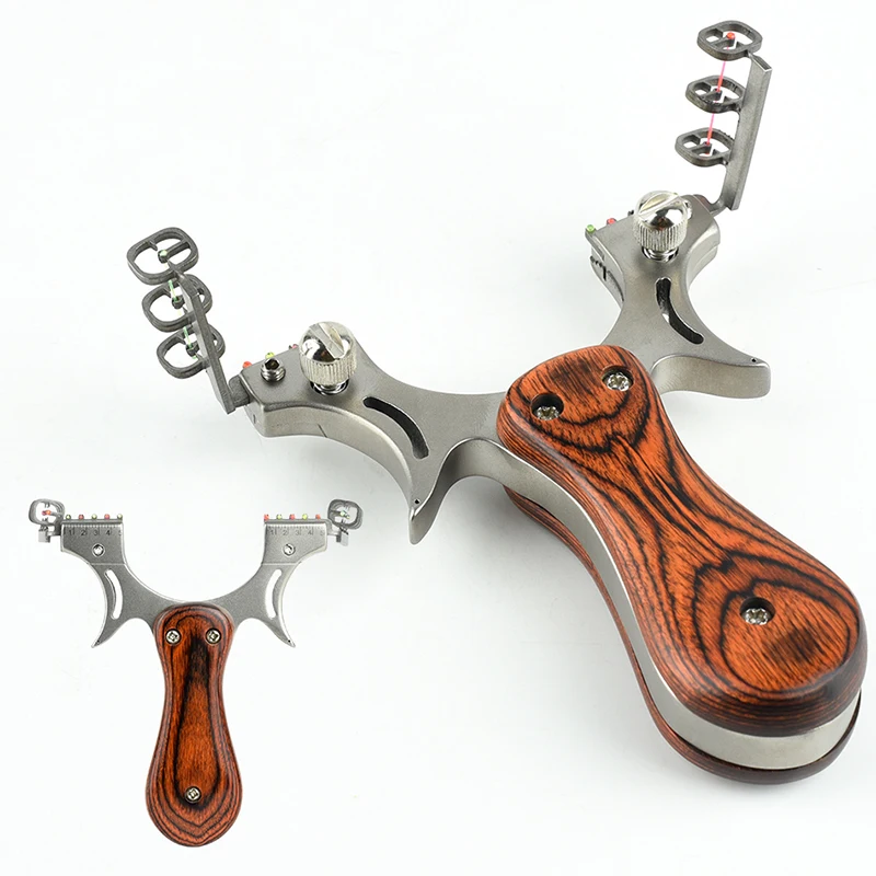 Tirachinas Acero Inoxidable Mango Madera – Catapulta Tradicional para Cazador - imagen 5