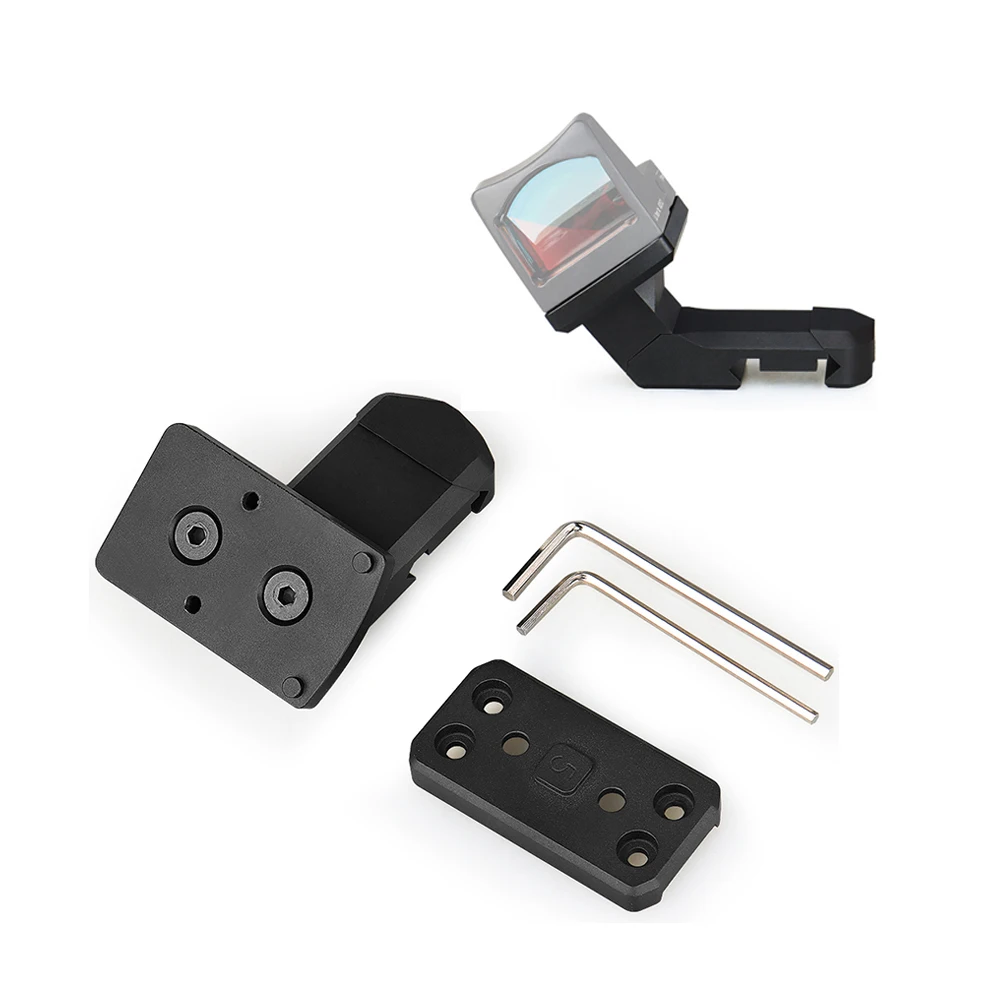Montaje de mira punto rojo offset para riel Picatinny metal