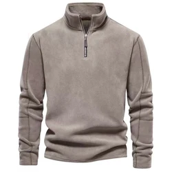 Chaqueta de forro polar cargo táctica hombre, cuello estándar