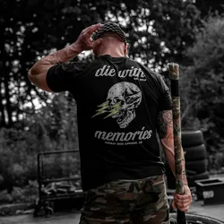 Die with Memories camiseta táctica militar de algodón para hombre