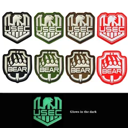 Parche táctico Escape de Tarkov USEC BEAR PVC 3D nocturno velcro